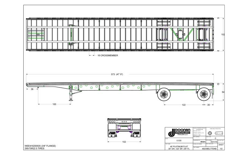 Doonan PLATINUM AND DIAMOND FLATBED. - image 1 of 2